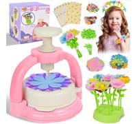KALANKA-Activité Manuelle Enfant, Création Bouquet de Fleurs, Création Bouquet avec Machine à Fleurs, Jouet FleursS pour Enfant, DIY Cadeau Bricolage Loisir Creatif Jouet pour Enfant 3+ (Rose)