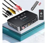 KALANKA-Adaptateur Bluetooth USB Bluetooth Bluetooth 5.0, NFC Clé Bluetooth Auto, Récepteur Bluetooth 3 en 1 Transmetteur FM-Plug and Play, 3,5 mm AUX/RCA Transmetteur Bluetooth pour TV/PC/Smartphon