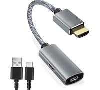 KALANKA-Adaptateur Câble HDMI Mâle vers USBC Femelle avec Cordon Type C,Convertisseur d'entrée USB Type C 3.1 Sortie HDMI,4K 60Hz USB C Thunderbolt 3 pour MacBook Pro,Mac,Chromebook,Xreal Air