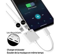 KALANKA-Adaptateur casque pour iPhone 14 Pro (2pack) pour Lightning double jack chargeur répartiteur écouteurs audio câble pour Apple casque accessoires câble recharge pour ipad pro air mini headphon