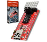 KALANKA-Adaptateur Compatible avec FT232RL, Indicateur de Communication d'Émetteur-Récepteur RXD/TXD, Module Convertisseur USB vers TTL 3.3V 5.5V Compatible avec Arduino et Raspberry Pi