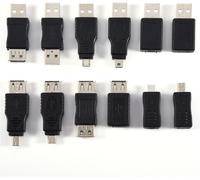 KALANKA-Adaptateur convertisseur USB2.0, Richer-R Paquet de 12 pièces Adaptateurs USB2.0 Multiples Convertisseurs Micro/Mini Homme Femme Connecteurs (12Pcs)