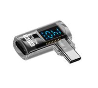 KALANKA-Adaptateur d'affichage numérique USB C, USB 4.0 type C mâle vers femelle 90 degrés angle droit 40 Gbit/s 8K @ 60 Hz transfert de données PD 140 W charge rapide testeur adaptateur