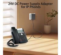 KALANKA-Adaptateur d'alimentation 24V pour Polycom SPS-12-015-240 IP320 IP321 IP330 IP331 IP335 IP430 IP450 IP550 IP601 IP650 CX500 CX600 SoundPoint Phones,pour Allworx IP Phones 9202, 9204, 9212, 92