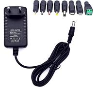 KALANKA-Adaptateur d'alimentation DC 5 V 1 A avec 8 fiches, AC 100-240 V vers DC 5 Volts 1 Amp 1000 mA, transformateur convertisseur d'alimentation pour Bandes Lumineuses LED 5V