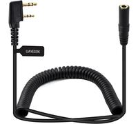 KALANKA-Adaptateur de Casque Talkie Walkie K 2 Broches vers Câble Audio 3,5 mm,Compatible avec Baofeng UV5R 888S Kenwood TK-3501 TK-3701 Quansheng Retevis pour Radio Bidirectionnelle