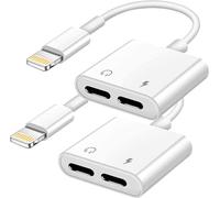 KALANKA-Adaptateur de charge double Lightning certifié MFi 2 en 1, répartiteur de casque iPhone pour iPhone 13 12 11 XS XR X 8 7 6 Prise en charge audio + charge + appel + contrôle du volume ¿ Lot de