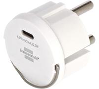 KALANKA-Adaptateur de Prise USB C (Chargeur USB à Brancher dans Un nid de Prises, 2,4 A, Compatible avec Prises IP44 et Enrouleur de câble de Design Plat)