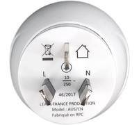 KALANKA-Adaptateur de Voyage France vers Australie/Chine - Gamme Bulle- BB0128 - Leach Travel Europe Blanc