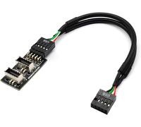 KALANKA-Adaptateur d'extension de câble mâle pour Carte mère Dual USB 3.1, Prise de Panneau Avant, Type A, Type E vers USB 2.0, 9 Broches, 10 Broches