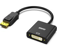 KALANKA-Adaptateur DisplayPort vers DVI, convertisseur DisplayPort vers DVI-D mâle vers Femelle Noir Compatible pour Lenovo, Dell, HP et Autres Marques