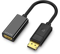KALANKA-Adaptateur DP vers HDMI, 25 cm, 4 K 120 Hz, 2 K @ 144 Hz, 1080 P @ 240 Hz, Unidirectionnel DP vers HDMI Moniteur HDMI, DP 1.4 mâle vers HDMI 2.1 femelle compatible avec HP, moniteur, projecte