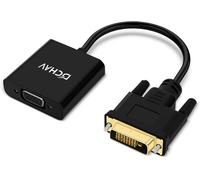 KALANKA-Adaptateur DVI-D mâle vers VGA femelle avec rallonge de 0,12 m 24 + 1 broches DVI-D vers VGA connecteur vidéo 1080p pour moniteur, ordinateur, projecteur