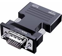 KALANKA-Adaptateur HDMI vers VGA, convertisseur HDMI vers VGA 1080P 60Hz avec câble Audio 3,5 mm Compatible avec Memory Roku, PC, projecteur, Moniteur et Plus