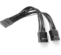 KALANKA-Adaptateur mâle 9 pin pour Carte mère vers Deux adaptateurs Femelles 9 Broches pour Extension USB Interne Répartiteur Double USB 2.0 pour Cartes mères, PC et Consoles de Jeux¿10cm