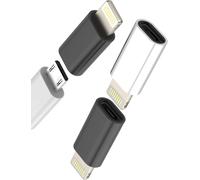 Kalanka-Adaptateur Micro Usb Femelle Vers Lightning Mâle(Lotde3)Pour Iphone 14 13 12 11 Pro Max 7 8 Chargeur Pour Ipad Certifié Pour Apple Mfi Charge Prise Fichiers Transmission Données Connexion Inf