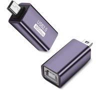 KALANKA-Adaptateur MIDI Mini USB à B, convertisseur Mini USB vers USB b, Adaptateur d'imprimante USB b Femelle vers Mini 5Pin mâle 480 Mbps, pour Instruments de Musique MIDI,Piano, imprimante