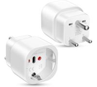 KALANKA-Adaptateur Prise Inde, 2 Pezzi Adaptateur Prise Sri Lanka, Adaptateur Type D, Adaptateur Sri Lanka, Adaptateur Inde, Adaptateur pour Sri Lanka, India, Nepal, Congo, Blanc