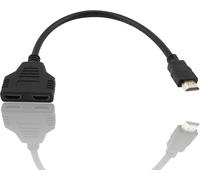 KALANKA-Adaptateur répartiteur HDMI Splitter 1080P 1 Vers 2, Double HDMI Mâle Vers Double Femelle, Commutateur Compatible HDTV, Moniteur, Projecteur, Prend en Charge la Résolution HD 480p, 720p, 1080