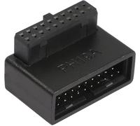 KALANKA-Adaptateur USB 3.0 19/20 broches à 90 degrés mâle vers femelle à angle droit pour carte mère de bureau connecteur interne angle vers le haut (PH19A)