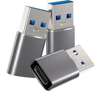 KALANKA-Adaptateur USB C 3.1 Femelle vers USB Mâle 3-Pack, Adaptateur USB Type C vers USB A, Charge Rapide et Data Sync pour iPhone 15/14/13/12, Samsung Galaxy S23/S22/S21/Note 20/A90, ChromeBook
