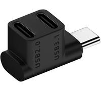 KALANKA-Adaptateur USB C 3.1 mâle vers femelle 1 vers 2 90 degrés compatible 4K 60HZ 100W pour Steam Deck Tablette, ordinateur portable, smartphone