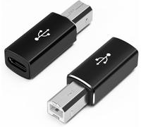 KALANKA-Adaptateur USB C Femelle vers Imprimante Mâle (2 Paquets), USB Type C vers USB B Connecteur Converti Support Data Sync Compatible avec MIDI, Imprimantes, Piano Electrique