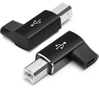 KALANKA-Adaptateur USB C Femelle vers Imprimante Mâle (2 Paquets), USB Type C vers USB B Connecteur Converti Support Data Sync Compatible avec MIDI, Imprimantes, Piano Electrique