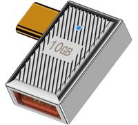 KALANKA-Adaptateur USB-C USB 3.1 Type C Mâle vers USB 3.0 A Femelle 10Gbps OTG Données 120W Puissance Gauche Droite Adaptateur Coquille Alliage Shell Mecha Cyberpunk Style