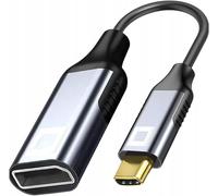 KALANKA-Adaptateur USB-C vers DisplayPort DP 8K/60Hz, 4K/120Hz, Full HD, Plug & Play, Dynamic HDR, câble unidirectionnel, Aluminium Space Grey, MHL, Compatible avec iPhone, MacBook, iPad Pro, Galaxy