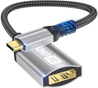 KALANKA-Adaptateur USB C vers DisplayPort, Type-C Mâle 8K vers DisplayPort 1.4 Femelle, 8K@60Hz, 4K@144Hz, 4K@120Hz Dynamic HDR Thunderbolt4/3 vers Display Port pour iPhone 16/15Series, MacBookPro