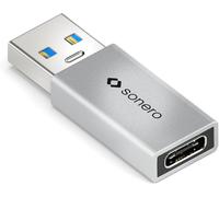 KALANKA-Adaptateur USB C vers USB A, Charge Rapide 3A 15W, 3.2 Gen1 10 Gbps Transfert de données, OTG, Compatible avec iPhone, Samsung Galaxy, Watch, Google Pixel et Bien d'autres, argenté