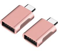 KALANKA-Adaptateur USB C vers USB, Lot de 2 Adaptateur USB Type-C vers USB, Adaptateur Thunderbolt 3 vers USB Femelle OTG Compatible avec MacBook Pro/Air, iMac iPad Mini 6, Rose