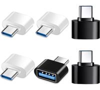 KALANKA-Adaptateur USB C vers USB (Lot de 6), USBC vers USBA OTG Compatible avec Huawei Samsung Galaxy S22 S21 S20 Pixel Xiaomi MacBook Pro Téléphones de Type-C, Tablettes et Plus