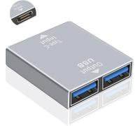 KALANKA-Adaptateur USB C vers USB, USB C Femelle vers Double USB 3.0 Femelle, répartiteur USB C prenant en Charge la synchronisation des données Super Rapide pour Chargeur d'ordinateur Portable
