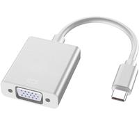 KALANKA-Adaptateur USB C vers VGA, Adaptateur Thunderbolt 3 (Type-C) mâle vers VGA Femelle Compatible avec Google Chromebook Pixel Mac Book Pro 2020,2019,2018, Lenovo 900, Dell XPS 13