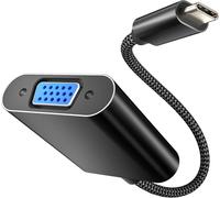 KALANKA-Adaptateur USB C vers VGA,Thunderbolt 3/4 Type C Mâle vers VGA Femelle Convertisseur pour iPhone 16 15 Pro Max,MacBook Air 2023,iPad,iMac,Samsung Galaxy S24 A54,Tab S9 S8,Dell XPS,Surface Go