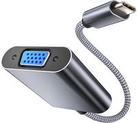 KALANKA-Adaptateur USB C vers VGA,Thunderbolt 3/4 Type C Mâle vers VGA Femelle Convertisseur pour iPhone 16 15 Pro Max,MacBook Air 2023,iPad,iMac,Samsung Galaxy S24 A54,Tab S9 S8,Dell XPS,Surface Go