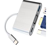 KALANKA-Adaptateur USB C vers VGA USB OTG 3.0 Type C Charge pour MacBook PC pour IPad Clavier Thunderbolt Multiport Dock Connecteur pour IPhone 16 15 TV AV DisplayPort Projecteur Compatible avec Sams