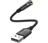KALANKA-Adaptateur USB vers Jack 3,5 mm, Carte Son Externe USB A vers AUX Stéréo Auxiliaire 3,5mm Compatible avec Casque,PC,Linux (Remarque: Ne Convient Pas Aux Téléviseurs)