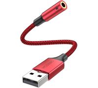 KALANKA-Adaptateur USB vers Jack 3,5 mm, Carte Son Externe USB A vers AUX Stéréo Auxiliaire 3,5mm Compatible avec Casque,PC,Linux (Remarque: Ne Convient Pas Aux Téléviseurs)