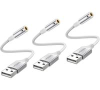 KALANKA-Adaptateur USB vers Jack 3,5 mm, Carte Son Externe USB A vers AUX Stéréo Auxiliaire 3,5mm Compatible avec Casque,PC,Linux (Remarque: Ne Convient Pas Aux Téléviseurs)