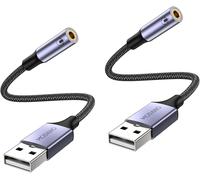 KALANKA-Adaptateur USB vers Jack 3,5 mm, Carte Son Externe USB A vers AUX Stéréo Auxiliaire 3,5mm Compatible avec Casque,PC,Linux (Remarque: Ne Convient Pas Aux Téléviseurs)