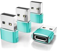 KALANKA-Adaptateur USB vers USB C 4 Pack,Type C Femelle to USB A Mâle Chargeur pour iPhone 16 15 14 13 12 Max SE XR,AirPods 3,iPad 10 Pro Air 4 5 Mini 6 7 2024,Samsung Galaxy S23 S22 A72 A71 A54 A53