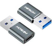 KALANKA-Adaptateur USB vers USB-C Lot de 2,PD27W/66W QC100W Charge Rapide 5Gbps Transfert de Données,Adaptateur OTG Type-C Femelle vers USB3.0 Mâle pour M-acBook Pad Phone 15/16 G-alaxy X-Peria Gris