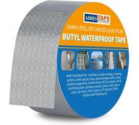 KALANKA-ADHES Ruban d'étanchéité en butyle - Film en aluminium - Ruban adhésif imperméable - Pour toit plat - 5 cm x 5 m - Argenté