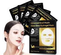 Kalanka-Advanced Snail Mucus Glass Glow Hydrogel Mask, Snail Mucus Essence Mask, Masque De Collagène Hydratant, Masque De Mucus D'escargot Hydratant En Profondeur Anti - Rides Pour Tous Les Types De