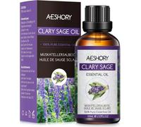 Kalanka-Aeshory Huile Essentielle De Sauge Sclarée 50ml, Huile De Sauge Sclarée Pour Diffuseur 100% Pure Et Naturelle, Huiles Parfumées Aromathérapie De Sauge Sclarée, Pour Massage, Bain, Améliorer L
