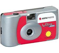 KALANKA-AGFA Photo 601020 - Appareil Photo Jetable LeBox Flash, 27 Photos, Objectif Optique 31 mm - Gris et Rouge