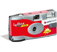 KALANKA-AGFA Photo 601020 - Appareil Photo Jetable LeBox Flash, 27 Photos, Objectif Optique 31 mm - Gris et Rouge
